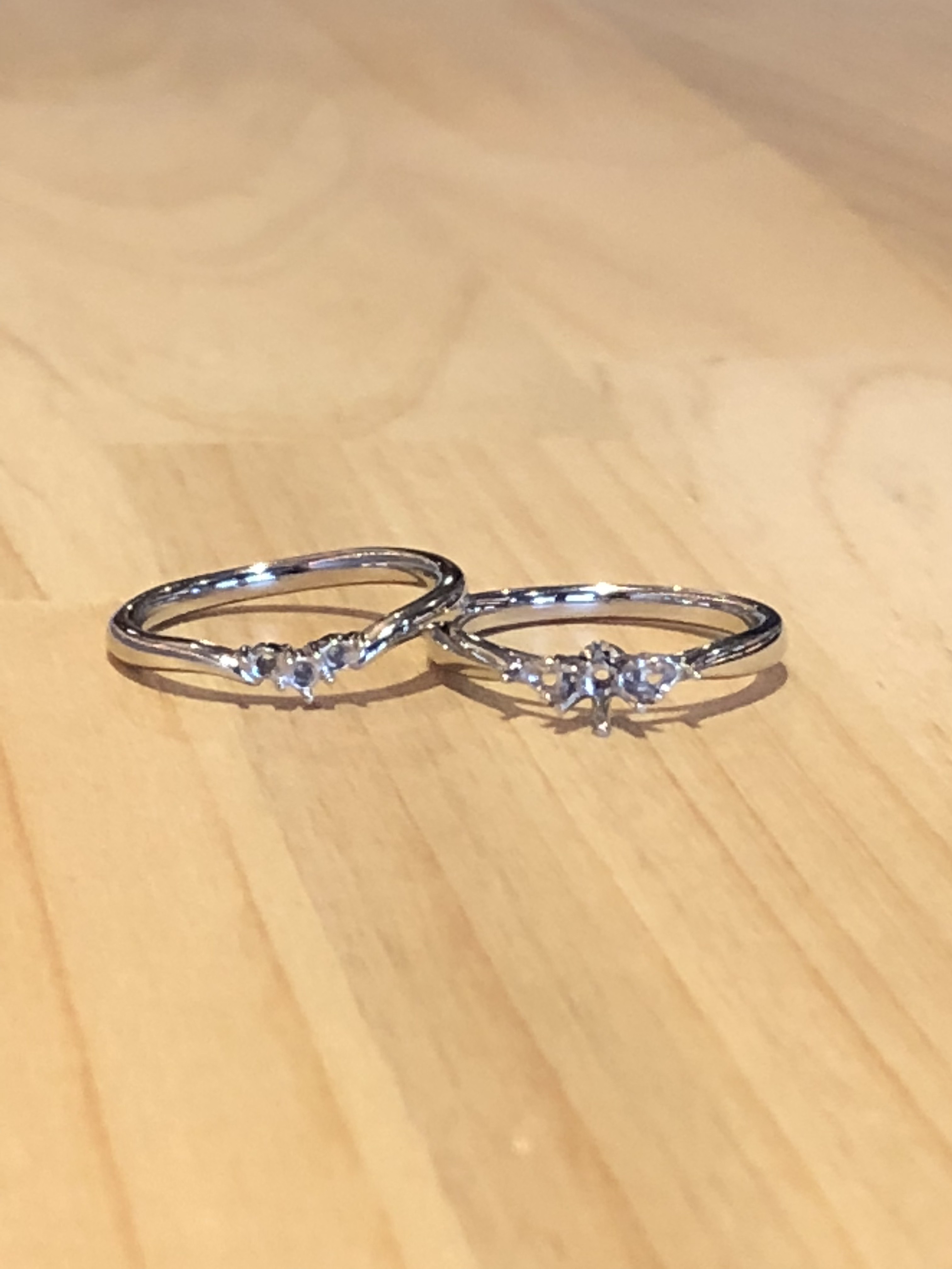 結婚指輪と婚約指輪の空枠