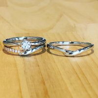 結婚指輪と婚約指輪のセット