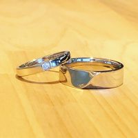 結婚指輪プリンセスカットダイヤモンド